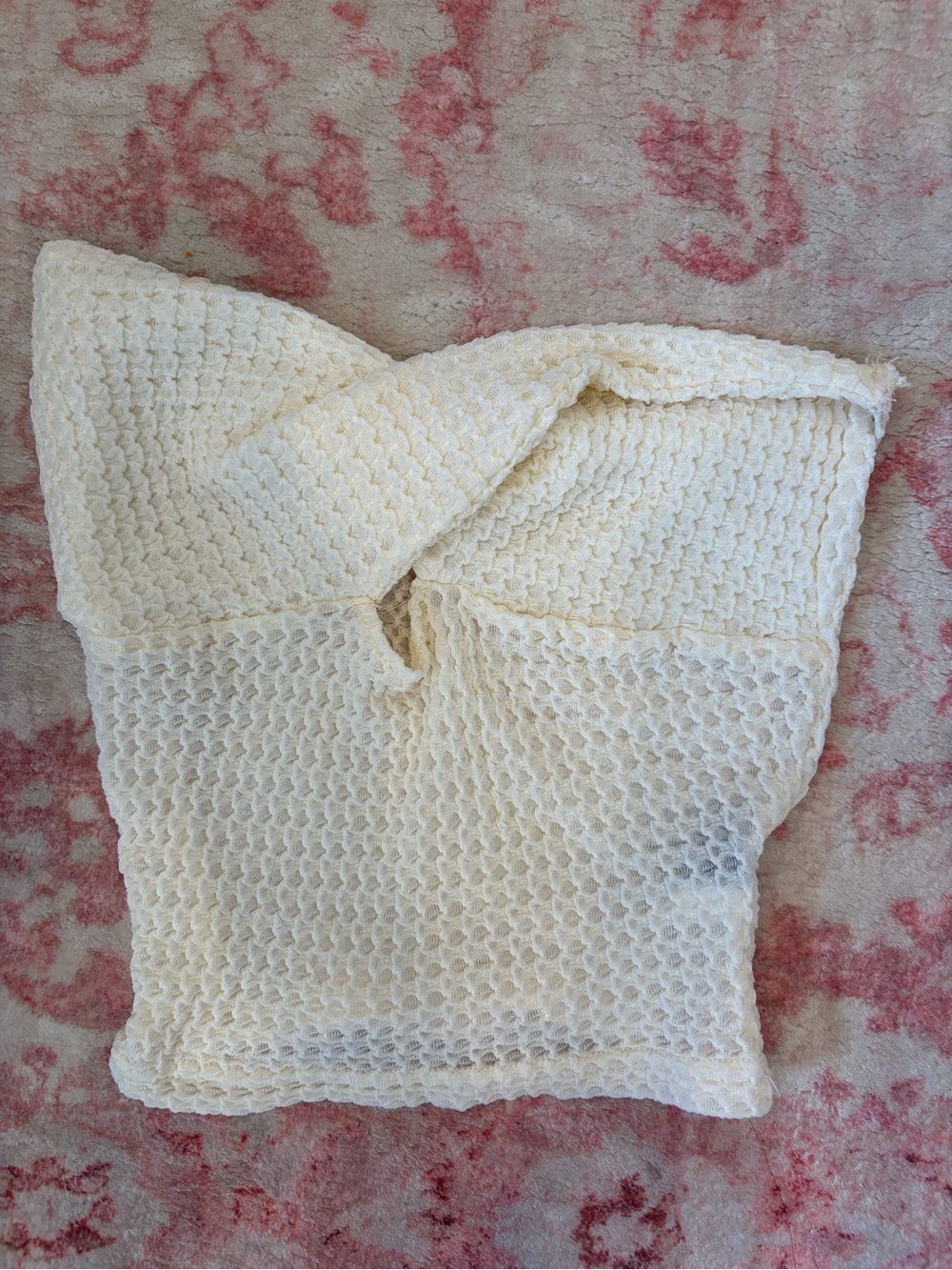 Edikted Off-the-Shoulder Cream Knit Sweater